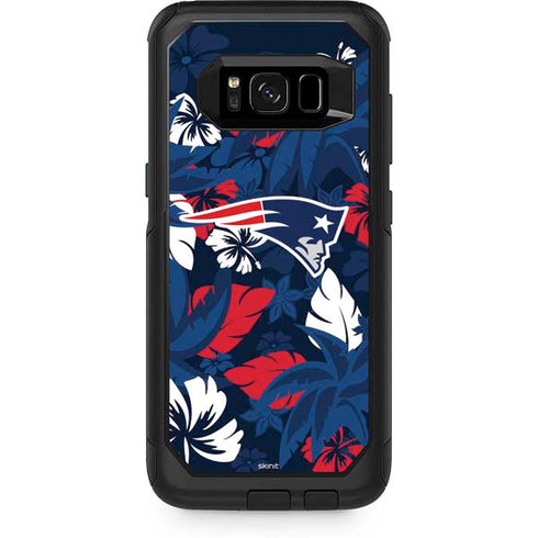 NFL New England Patriots Tropical Print Otterbox Commuter Galaxy Skin