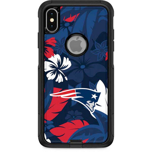 NFL New England Patriots Tropical Print Otterbox Commuter iPhone Skin