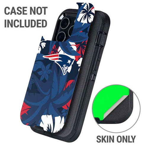 NFL New England Patriots Tropical Print Otterbox Defender iPhone Skin
