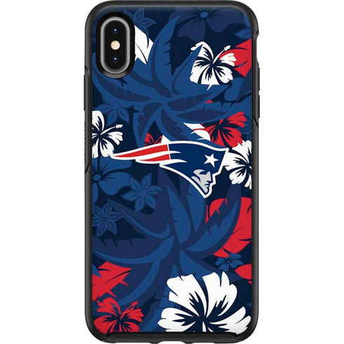 NFL New England Patriots Tropical Print Otterbox Symmetry iPhone Skin