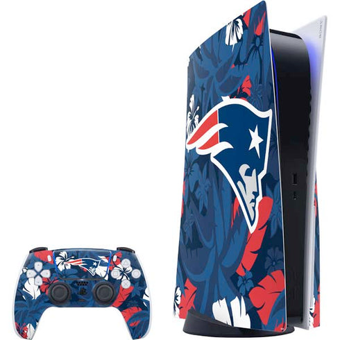 NFL New England Patriots Tropical Print PS5 Bundle Skin
