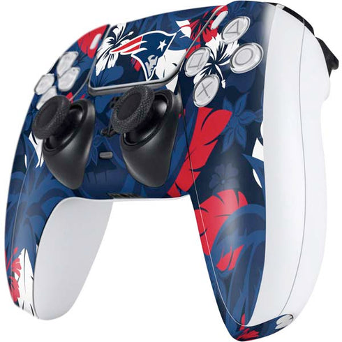NFL New England Patriots Tropical Print PS5 Controller Skin