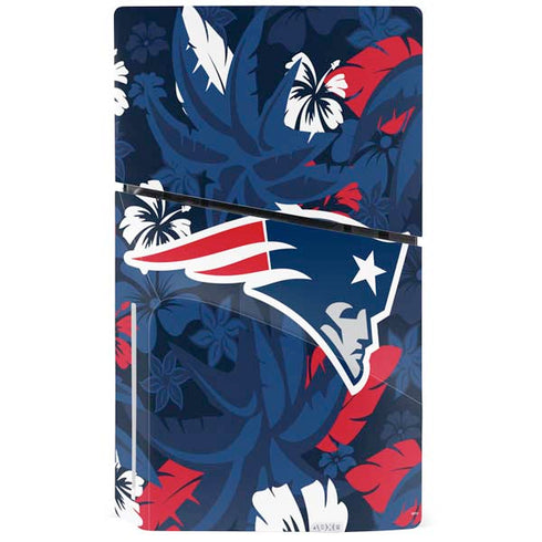 NFL New England Patriots Tropical Print PS5 Slim Disk Bundle Skin