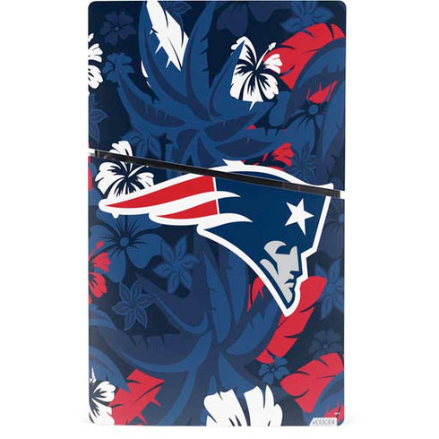 NFL New England Patriots Tropical Print PS5 Slim Digital Edition Console Skin