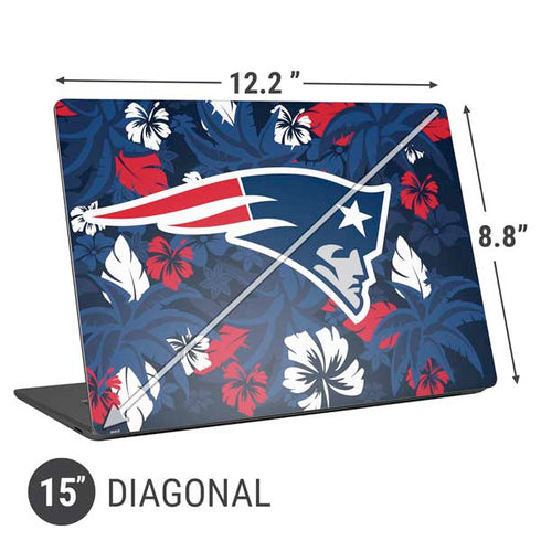 NFL New England Patriots Tropical Print Universal Laptop 15in (12.2 x 8.8in) Skin
