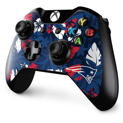 NFL New England Patriots Tropical Print Xbox One Controller Skin