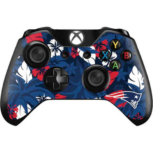 NFL New England Patriots Tropical Print Xbox One Controller Skin