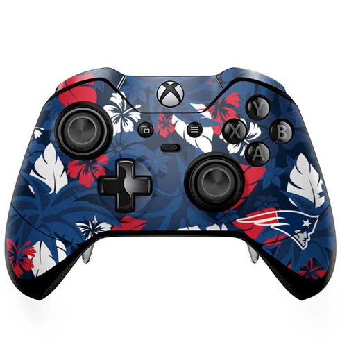 NFL New England Patriots Tropical Print Xbox One Elite Controller Skin