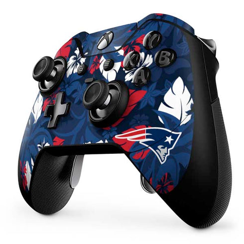 NFL New England Patriots Tropical Print Xbox One Elite Controller Skin
