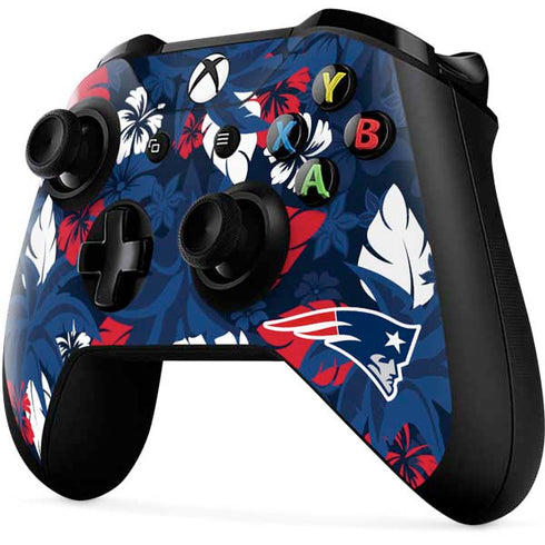 NFL New England Patriots Tropical Print Xbox One X Controller Skin