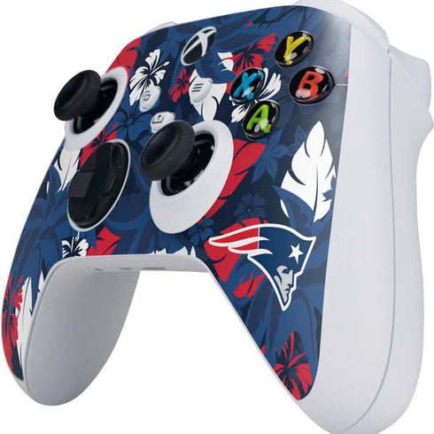 NFL New England Patriots Tropical Print Xbox Series S Controller Skin