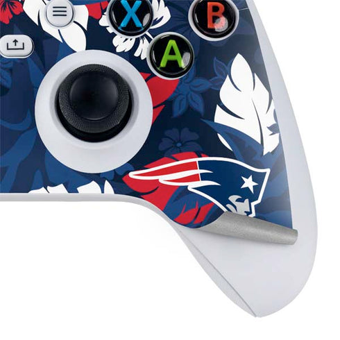 NFL New England Patriots Tropical Print Xbox Series S Controller Skin