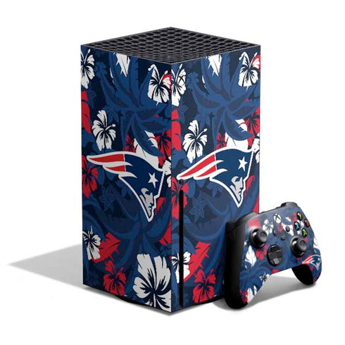 NFL New England Patriots Tropical Print Xbox Series X Bundle Skin