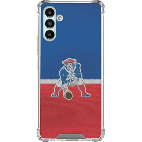 NFL New England Patriots Vintage Galaxy A13 5G Clear Case