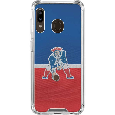 NFL New England Patriots Vintage Galaxy A30 Clear Case