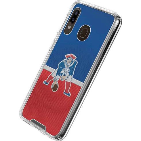 NFL New England Patriots Vintage Galaxy A30 Clear Case