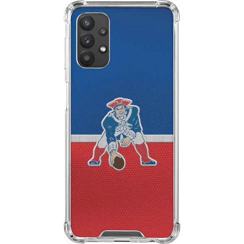 NFL New England Patriots Vintage Galaxy A32 5G Clear Case