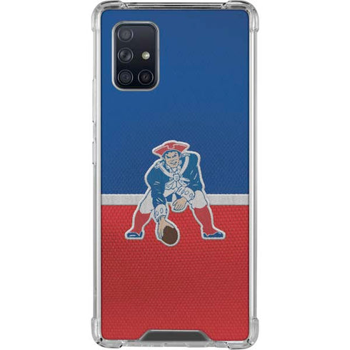 NFL New England Patriots Vintage Galaxy A71 5G Clear Case