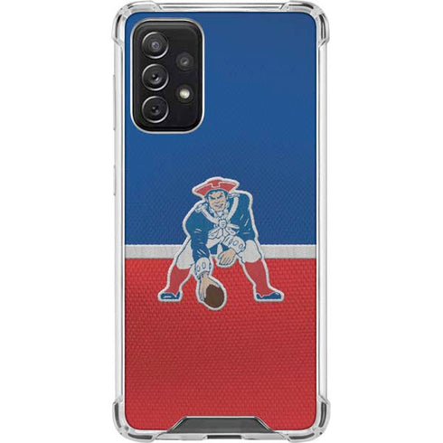 NFL New England Patriots Vintage Galaxy A72 5G Clear Case