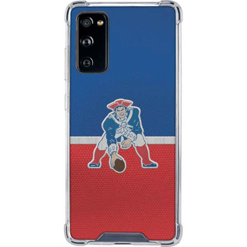 NFL New England Patriots Vintage Galaxy S20 FE Clear Case