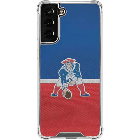 NFL New England Patriots Vintage Galaxy S22 Plus Clear Case