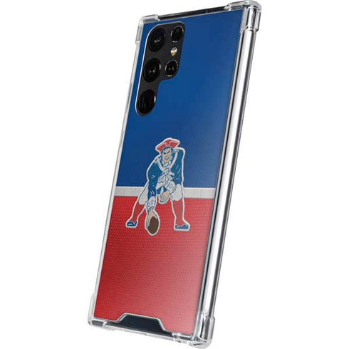 NFL New England Patriots Vintage Galaxy S22 Ultra Clear Case