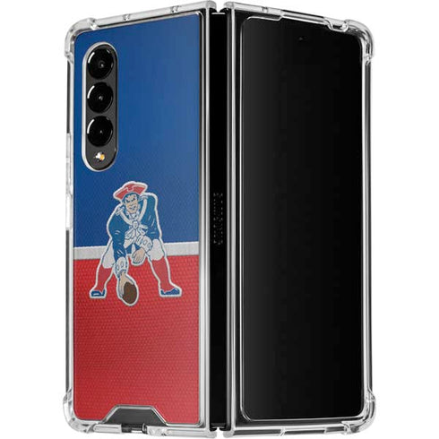 NFL New England Patriots Vintage Galaxy Z Fold4 5G Clear Case