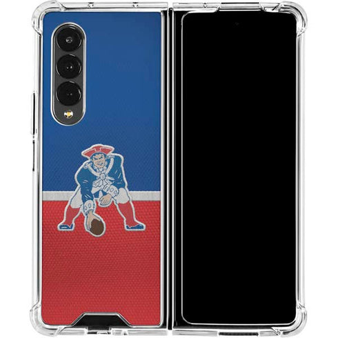 NFL New England Patriots Vintage Galaxy Z Fold4 5G Clear Case