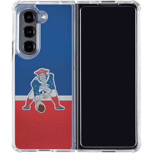NFL New England Patriots Vintage Galaxy Z Fold5 5G Clear Case