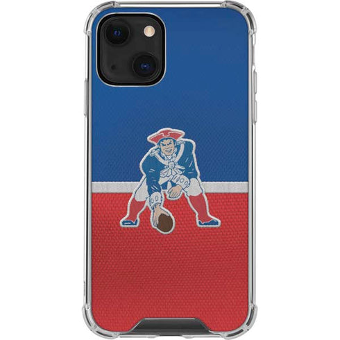 NFL New England Patriots Vintage iPhone 14 Plus Clear Case