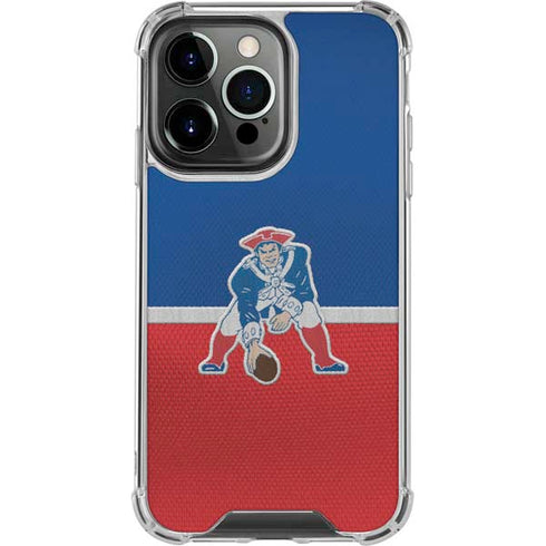 NFL New England Patriots Vintage iPhone 14 Pro Clear Case