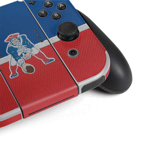 NFL New England Patriots Vintage Nintendo Switch OLED (2021) Skin