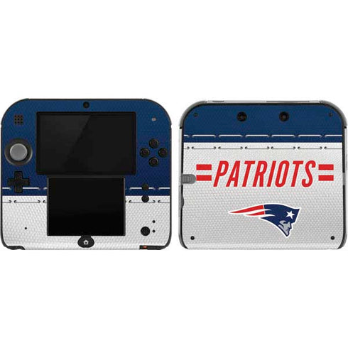 NFL New England Patriots White Striped Nintendo 2DS Skin