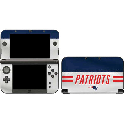 NFL New England Patriots White Striped 3DS XL 2015 Skin