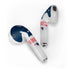 NFL New England Patriots White Striped Apple AirPods Skin