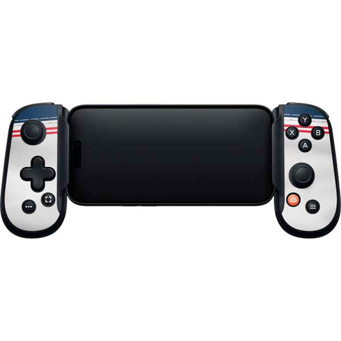 NFL New England Patriots White Striped Backbone One for iPhone Game Controller Skin