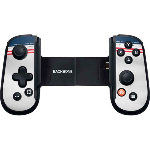 NFL New England Patriots White Striped Backbone One for iPhone Game Controller Skin