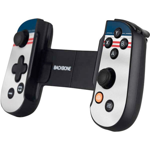 NFL New England Patriots White Striped Backbone One for iPhone Game Controller Skin