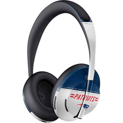 NFL New England Patriots White Striped Bose Noise Cancelling Headphones 700 Skin