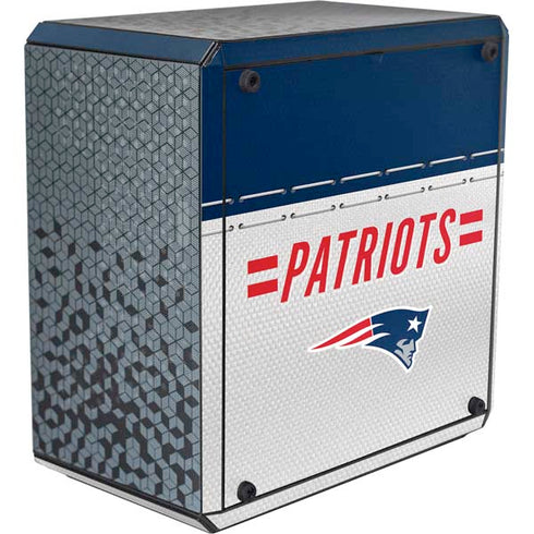 NFL New England Patriots White Striped Cooler Master MasterBox Q300L Mini Tower Skin