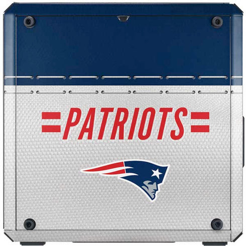 NFL New England Patriots White Striped Cooler Master MasterBox Q300L Mini Tower Skin