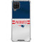 NFL New England Patriots White Striped Galaxy A12 Clear Case