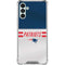 NFL New England Patriots White Striped Galaxy A13 5G Clear Case