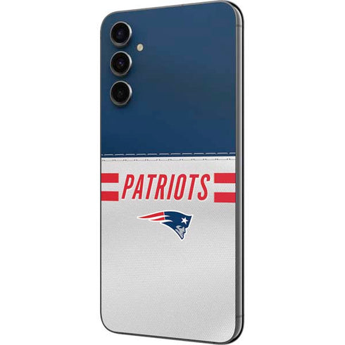 NFL New England Patriots White Striped Galaxy A14 5G Skin