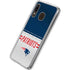 NFL New England Patriots White Striped Galaxy A20 Clear Case