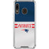 NFL New England Patriots White Striped Galaxy A30 Clear Case