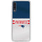 NFL New England Patriots White Striped Galaxy A50 Clear Case