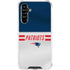 NFL New England Patriots White Striped Galaxy A54 5G Clear Case