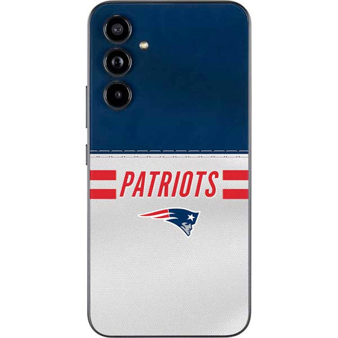 NFL New England Patriots White Striped Galaxy A54 5G Skin