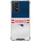NFL New England Patriots White Striped Galaxy A72 5G Clear Case